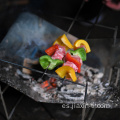 Parrillas de titanio para barbacoa de carbón portátil plegable